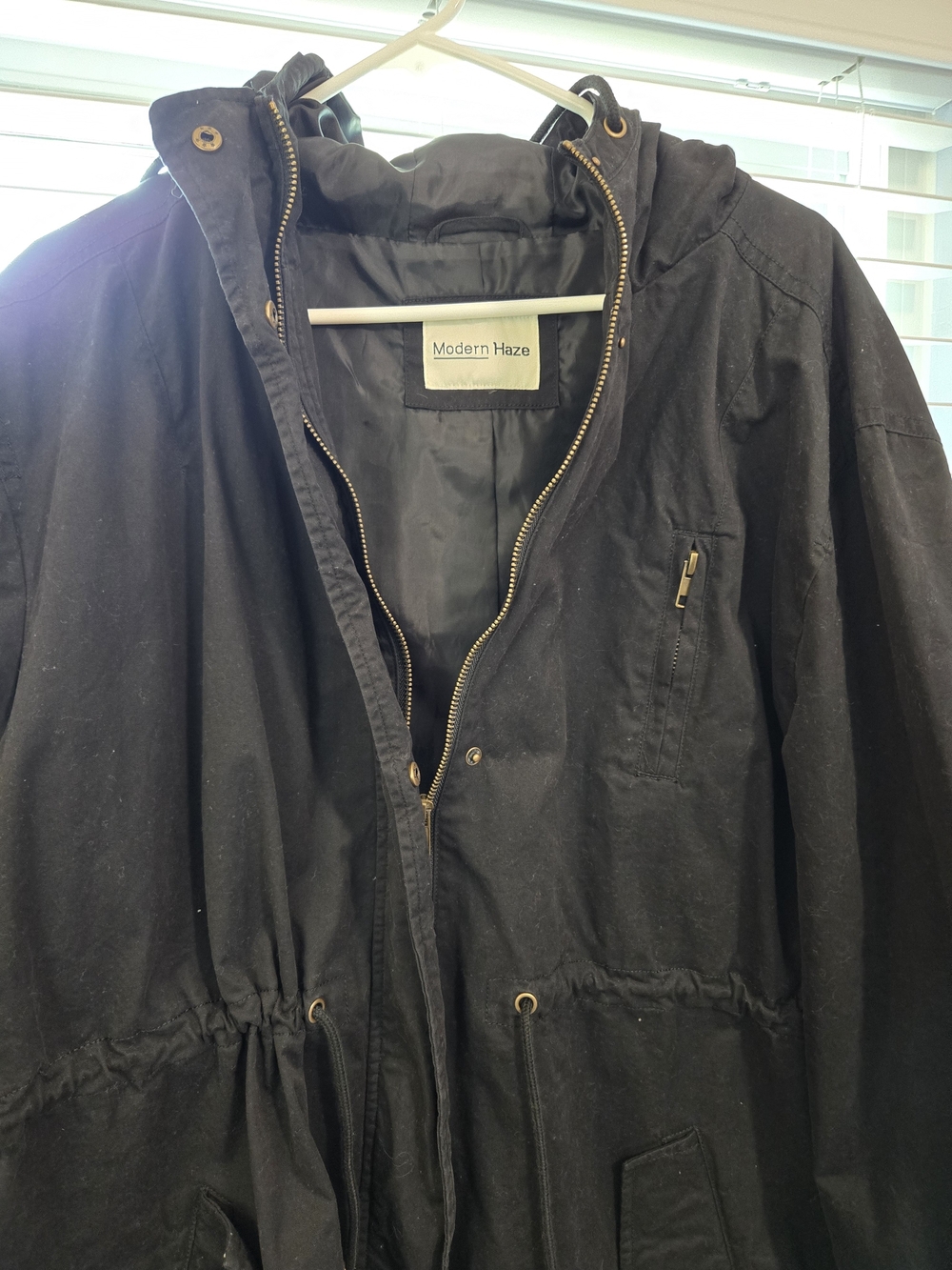 Black Lightweight Cargo Jacket